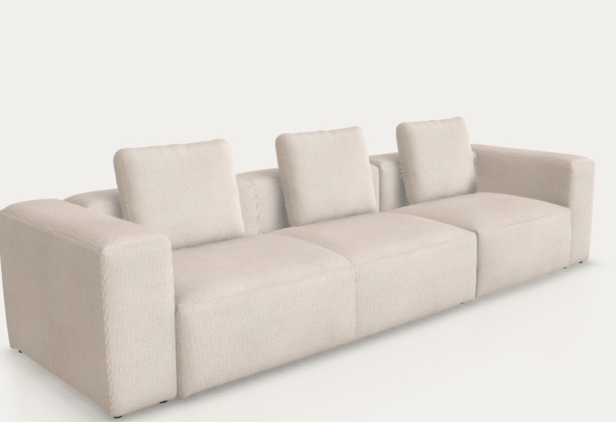 Blok 4 seater sofa MD-704AD598  (Austin Écru MTK0235)
